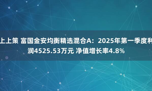 上上策 富国金安均衡精选混合A：2025年第一季度利润4525.53万元 净值增长率4.8%
